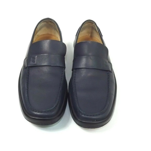 Bally FERDO Navy Blue Leather Sports Loafers 6 E - Picture 5 of 8